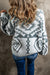 Modello geometrico grigio chiaro Cardigan di rivestimento a costini