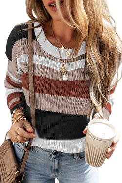 Camel Classic redond round colorblock mick suéter