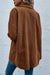 Chacket de hombro de bolsillo de la aleta texturizada marrón