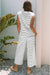 Black Stripe Casual Wide Leg 2pcs Pants Set