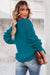 Blue-3 Hollow-Out Stupy Sleeve Knit Sweater