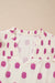 Black Polka Dot Stampa giogo a shirted coglione manica a palloncini.