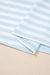 Set di maglietta ampia con collo a contrasto a righe rosa e pantaloncini con coulisse
