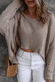 Sleeve Dolman Slouchy Grey High Low Swater