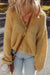 Light French Beige Lantern Sleeve Capestrello V Neck Abbattina Cardigan