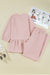 Delicacy Braided Texture Ruffle Hem Top Drawstring Loose Pants Set