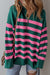 Camisinho de zíper em grande tamanho de colarinho verde