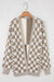 Cardigan a scacchi a scacchi a scacchi marrone