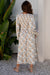 Vestido largo de manga de hojaldre de maple de color caqui grove