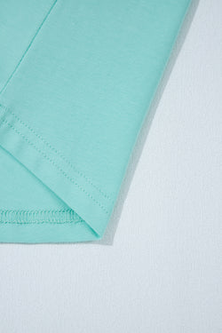 Menta verde brimele fritturato collo sciolto mini abito