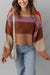 Maglione a maglia a maglia a goccia colorblock multicolore
