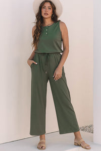 Vineyard Green Butted Trawstring Taies sans manches