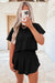 Scept di skort in vita neri da 2 pcs a 2 pezzi