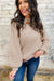 Pergamena con textura mista patchwork maglione a maniche soffice a maglia