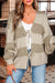 Blocco a strisce Khaki Blocco spazzolato con filo per maglieria per maglia anteriore cardigan
