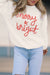 Striatro di Natale Merry Bright Letter White Striped