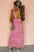 Vestito maxi in pizzo floreale in pizzo verde