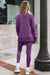 Ensemble 2 pièces de sweat-shirt fendu surdimensionné de couleur unie Green Bay avec leggings côtelés