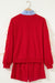 Ensemble sweat-shirt et short en satin avec col rayé rouge Racing