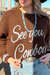Caffè ci vediamo cowboy ricamato maglione grafico occidentale