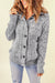 Cardigan con cappuccio con cappuccio a maniche lunghe rosse infuocate