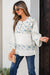 Chemisier à manches 3/4 et bouton Henley en patchwork de gaze à imprimé floral bleu ciel