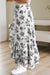 Sky Blue Boho Floral High Bruffer Maxi Skirt