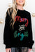 Tinsel preto Merry and Bright Graphic Christmas Sweater