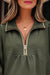 Desert Gold Quarter Zip Collar Bracelet Sleeve Textured Mini Dress