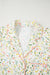 Floral Print Contrast Pipping Short Pajamas Set
