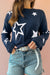 Sighi maglione a maglia a maglia a goccia a goccia a stella blu a vela