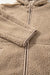 Pale Khaki Fleece zip up up cordon de casse-cordon