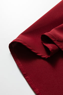 Black Frilled Neck Ribbed Knit Patchwork Long Sleeve Mini Dress