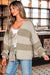 Blocco a strisce Khaki Blocco spazzolato con filo per maglieria per maglia anteriore cardigan