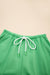 T -spalla a gocce a V Verde Verve Mint e Shorti con cownewwork