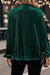 Red Dahlia Asymmetric Button Keyhole Neck Long Sleeve Velvet Blouse