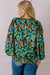 Manga de burbujas floral de talla grande verde V BLUSIA CELLO
