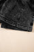 Pantalones cortos de mezclilla de cintura alta en cordón negro