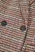 Blazer de collar de solapa de pecho de pecho marrón