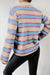 Stripe di albicocche Colletto a V COLLA GLI SCLICE SCARICO