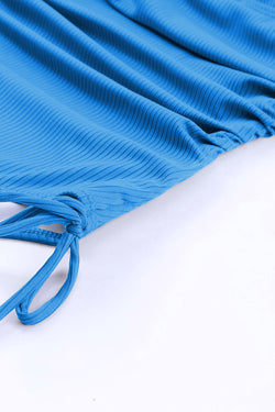 Cinghie regolabili blu cielo a costiera a costiera costume da bagno