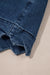 Sail Blue Shorts de jean de la taille haute de l'ourlet feston