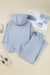 Beau Blue Half Zip Thumbhole Sleeve Hoodie Active Pants 2pcs Outfit