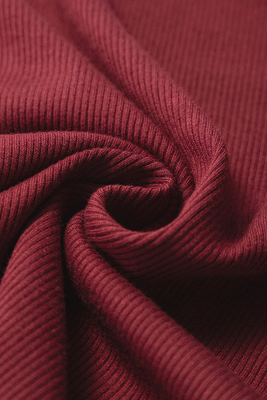 Danhlia Red Mesh Mangueta Slim Slim Fit V Decont Top