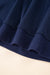 Dirty blue Varsity Striped Detail Crewneck Pullover Elastic Sweatpants 2pcs Outfit