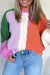 Desert Gold Color Block Tagued Knit Drop Scala sciolta