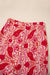 Pantaloni gambe a vita alta stampati con stampato rosso paisley