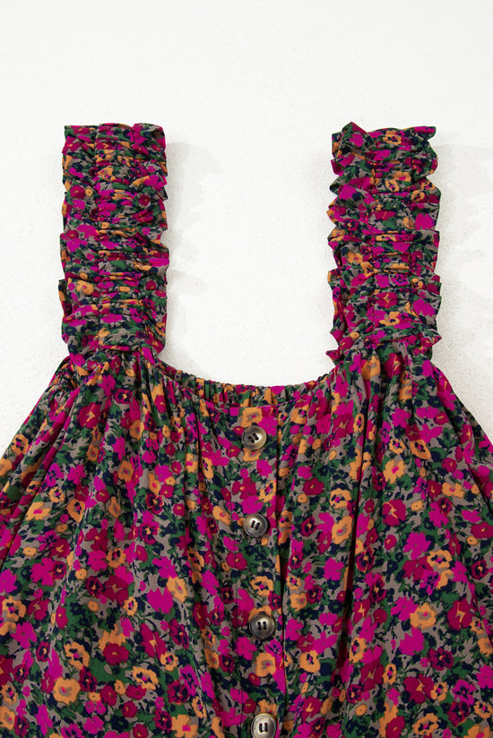 Rose boho tiras frilas tanques florais