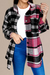 Black Plaid Colorblock Loose Chacket