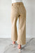 Jean court à jambe large et couture unie en bois de santal rouge